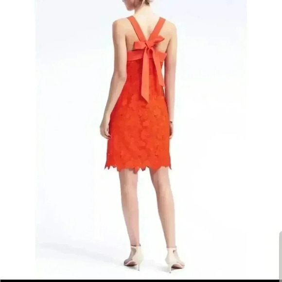 NWT Banana Republic bow back lace Shift dress - Picture 2 of 8